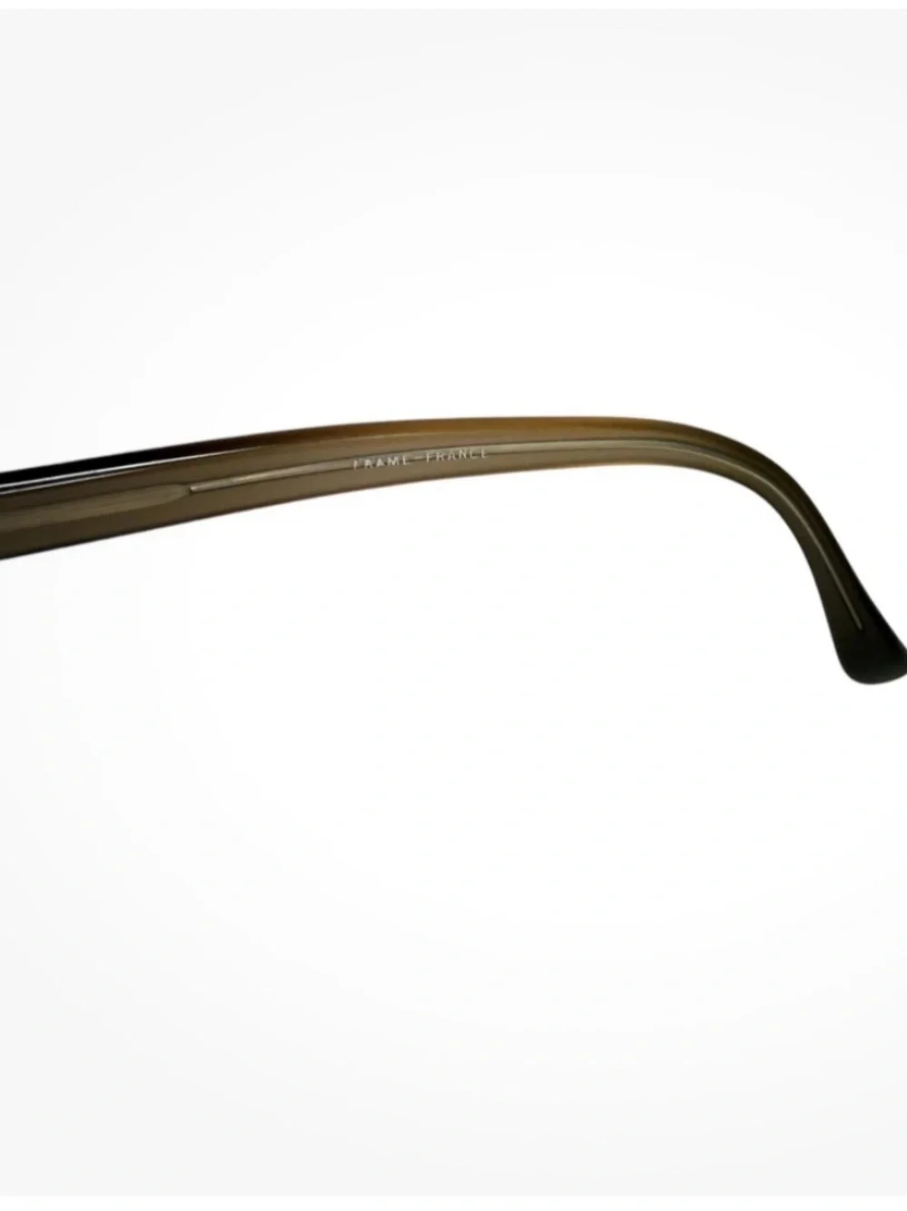 Vintage 50s SWANK TANIA Green Frame France Style: Round Brown Eyeglasses